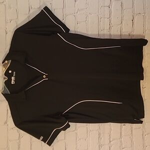 Black PING Size Medium Short Sleeve Performance Golf Shirt Tinker Patch
